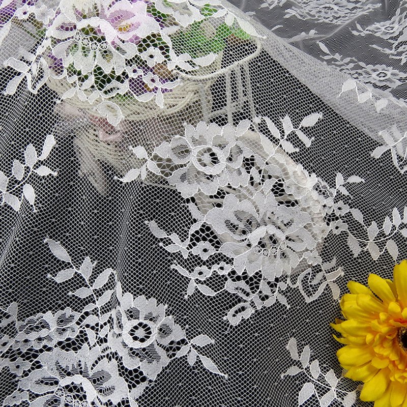 Lace Trim Lace Fabric Bridal Warp Knit for Women's Wear Wholesale Supp 4